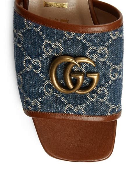 gucci jolie denim flats sandals.